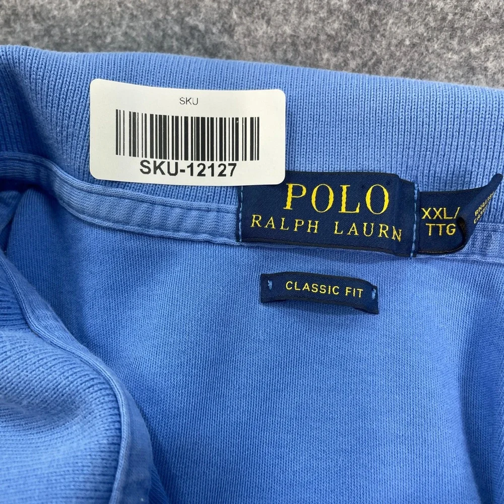 Polo Ralph Lauren Mens Shirt XXL Blue Short Sleeve Classic Fit Prep Cotton